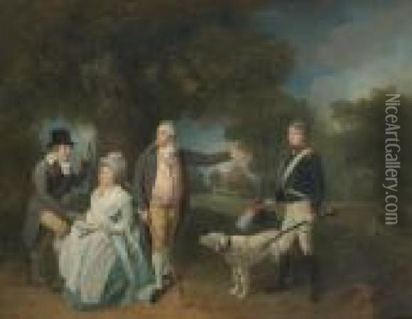 Portrait Of The Wetten Family Oil Painting - Francis Wheatley