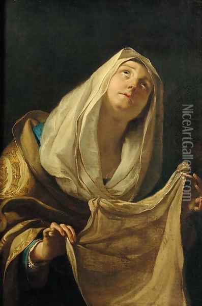 Saint Veronica Oil Painting - Elisabetta Sirani