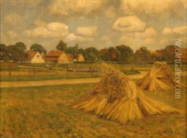 Summerday In The Countryside Oil Painting - Wilhelm Fritzel