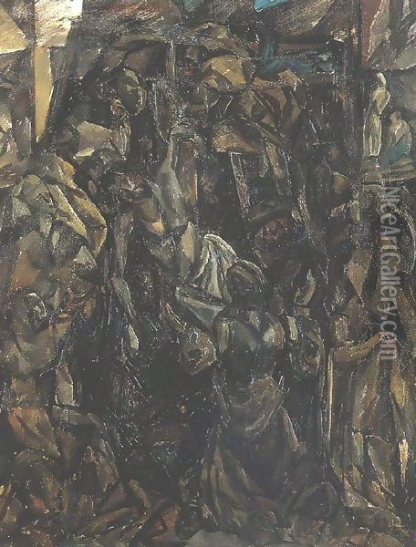 Descent from the Cross 1912 Oil Painting - Tibor Duray