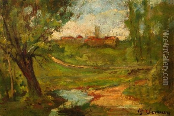 Paysage Oil Painting - Francois Vernay