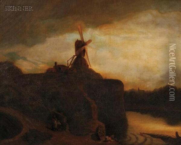 The Windmill Oil Painting - John Crome