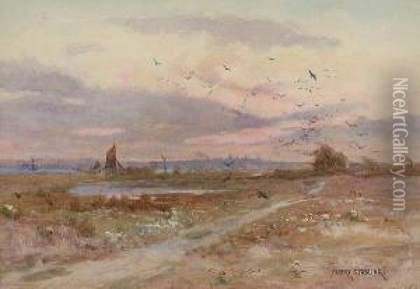 On The Medway Oil Painting - Albert Starling