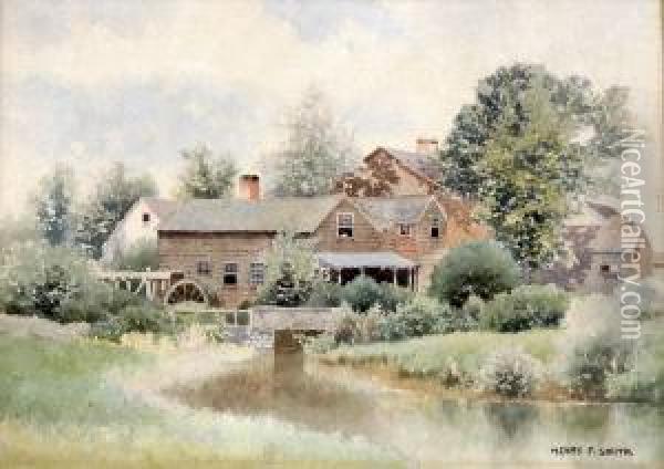 Summer Landscape Oil Painting - Henry Pember Smith