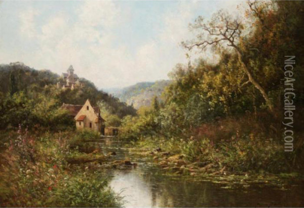 A Rural French Village Oil Painting - Pierre Ernest Ballue