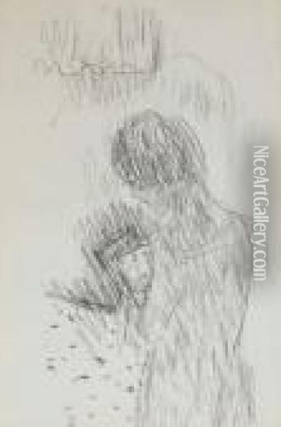 Femme Tenant Des Livres Oil Painting - Pierre Bonnard