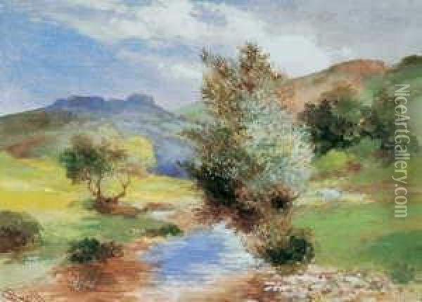 Eifellandschaft Bei Daun. Oil Painting - Carl Rudell