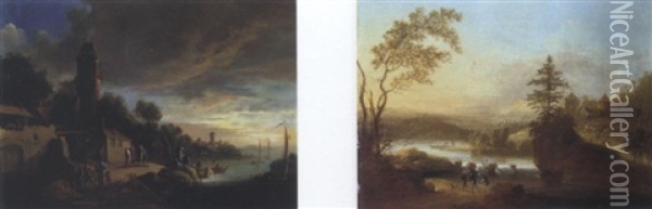 Sonnenaufgang Oil Painting - Peter Von Bemmel
