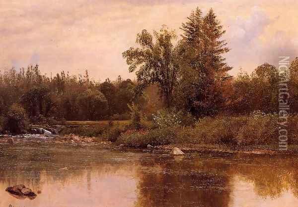 Landscape, New Hampshire Oil Painting - Albert Bierstadt