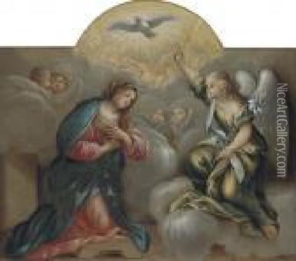 The Annunciation Oil Painting - Sebastiano Conca