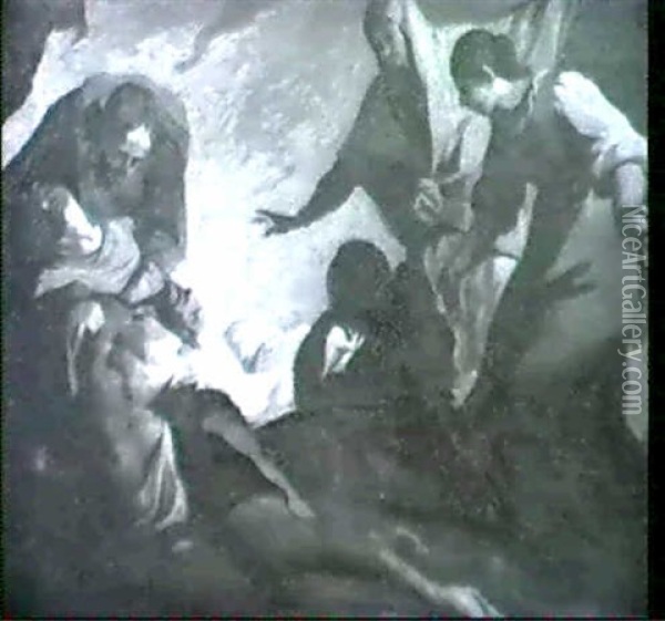 Beweinung Christi Oil Painting - Franz Joseph Spiegler