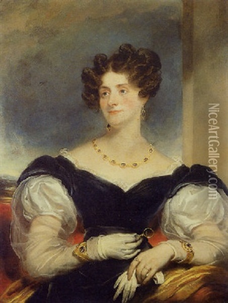 Portrait De Femme Oil Painting - Thomas Lawrence
