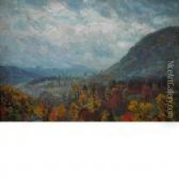 Valley In The Fall Oil Painting - John Joseph Enneking