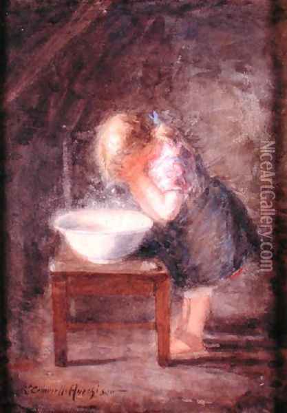 The Morning Wash Oil Painting - Robert Gemmell Hutchison