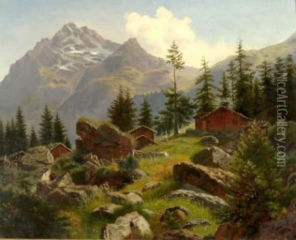Val D'aoste Oil Painting - Yacinto Bo