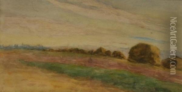Hambridge, Haystack Oil Painting - Helen Hambidge