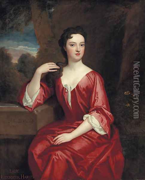 Portrait of Lady Elizabeth Harley, Marchioness of Carmarthen Oil Painting - Sir Godfrey Kneller