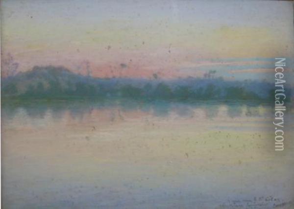 Pe Lac Oil Painting - Nicolae Gropeano