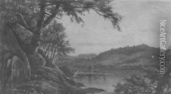 Lake Scene Oil Painting - Horace Wolcott Robbins