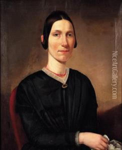 Portrait Of Anne Cochrells Oil Painting - David Parr