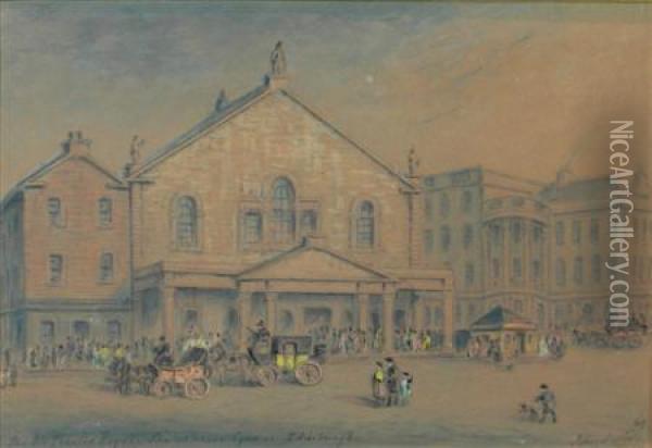 The Old Theatre Royal Oil Painting - John Le Conte