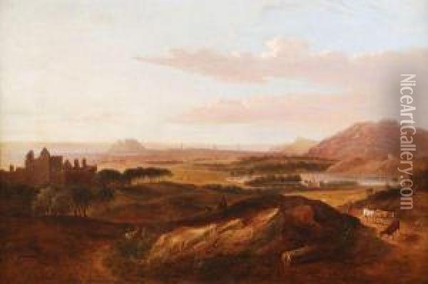 Edinburgh From Craigmillar Castle Oil Painting - Arthur Perigal