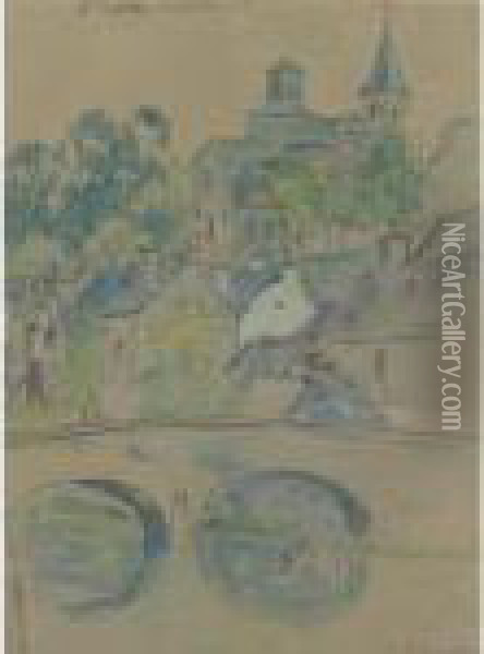St. Vorle, Chatillon Sur Seine Oil Painting - Camille Pissarro