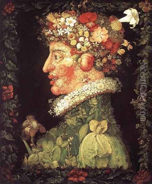 Spring 1573 Oil Painting - Giuseppe Arcimboldo