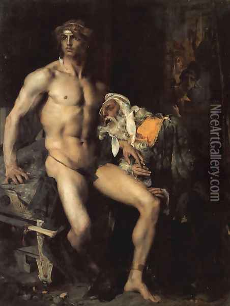 Achilles and Priam Oil Painting - Jules Bastien-Lepage