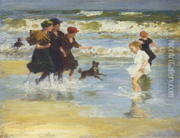 Splashing Oil Painting - Edward Henry Potthast