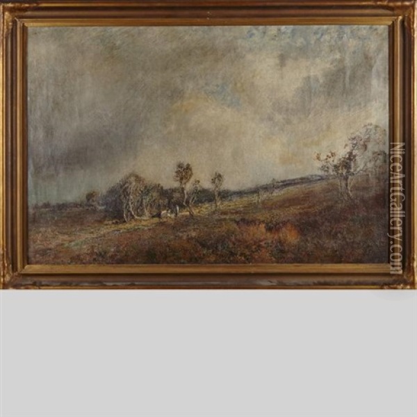 A Dutch Moor, North Holland Oil Painting - Henry William Phelan Gibb