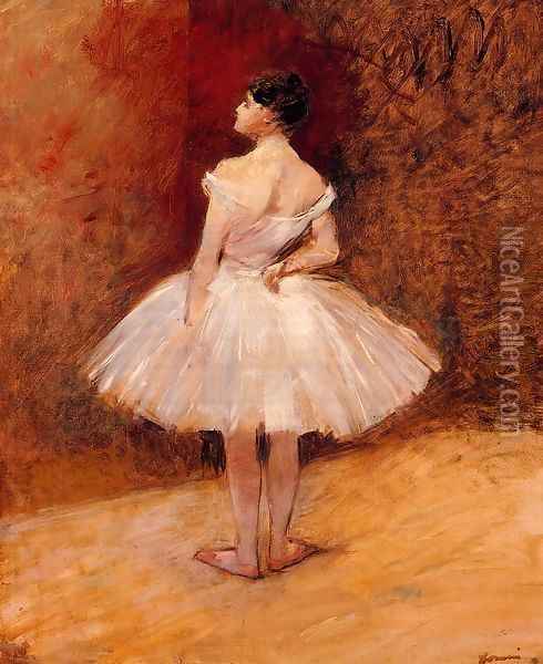 Standing Dancer 1890 Oil Painting - Jean-Louis Forain