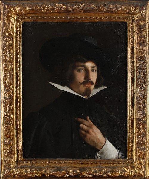 Portrait De Gentilhomme Oil Painting - Gustave Durand
