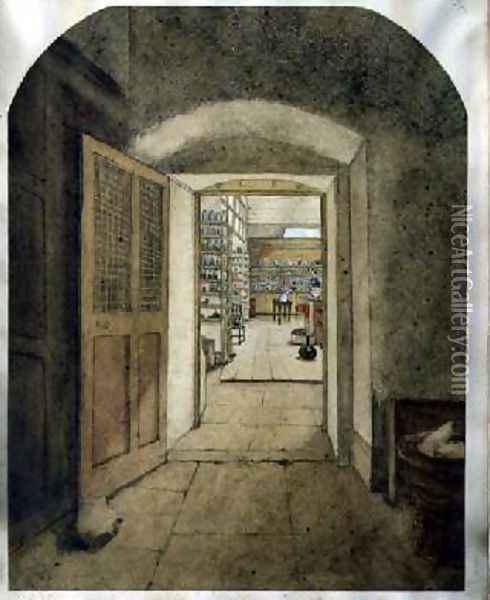 The Big Laboratory viewed from the Dark Room 1860 Oil Painting - Harriet Jane Moore