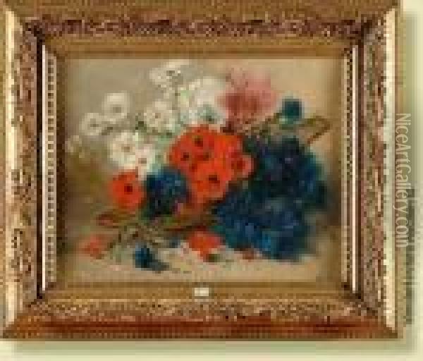 Bouquet De Fleurs Des Champs Oil Painting - Henry Schouten