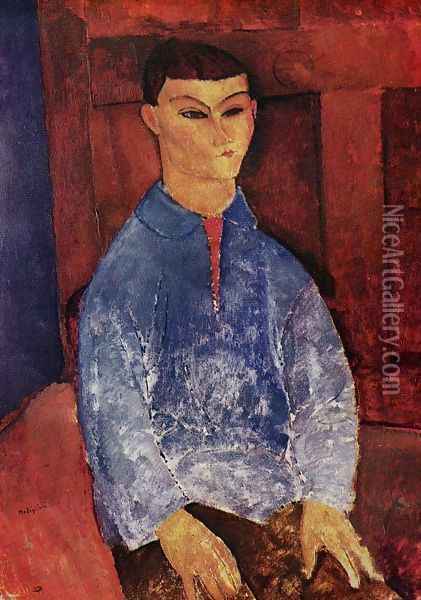 Portrait of the Painter Moise Kisling I Oil Painting - Amedeo Modigliani