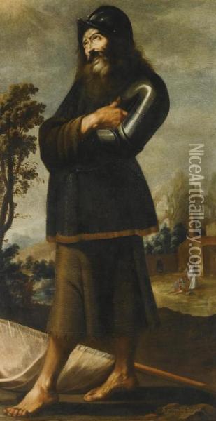 St. William Of Aquitaine Oil Painting - Francisco De Zurbaran