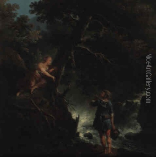 Begegnung Im Wald Oil Painting - Francesco Giuseppe Casanova