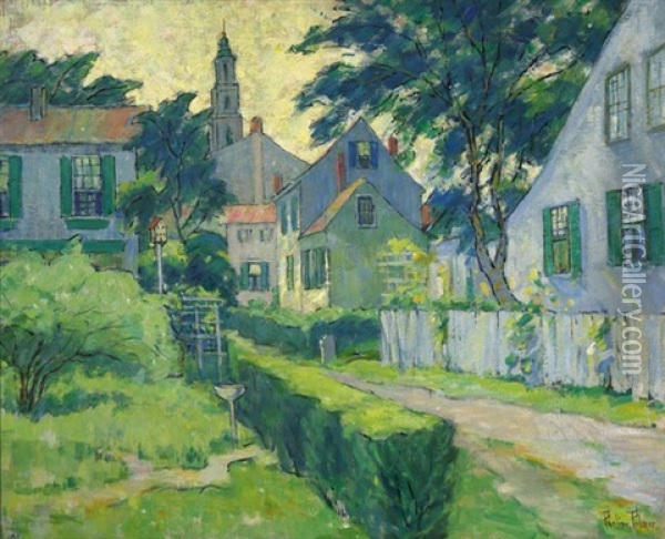 Our Lane, Provincetown Oil Painting - Pauline Palmer