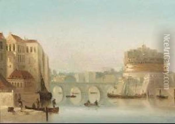 New Rome, Early Morning Oil Painting - Silvestro Feodorov. Schedrin