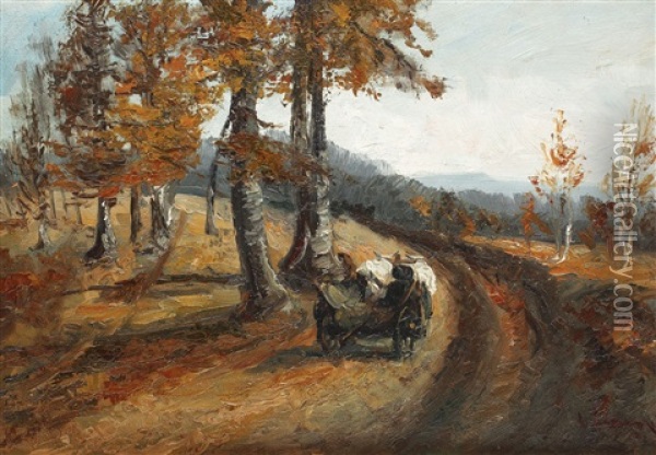 The Way Back Home Oil Painting - Ion Marinescu-Valsan