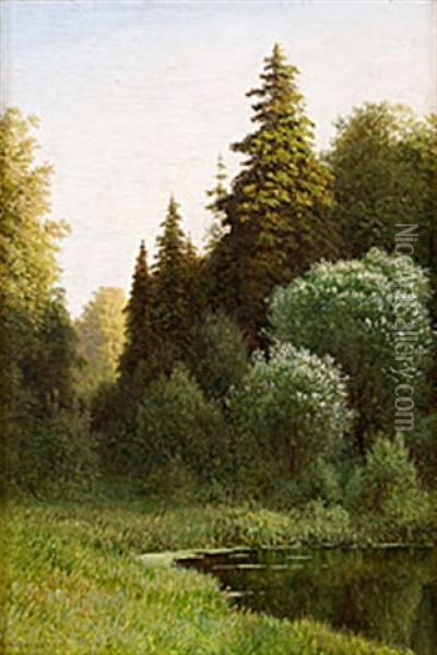 Landskap Oil Painting - Gavril Pavlovich Kondratenko