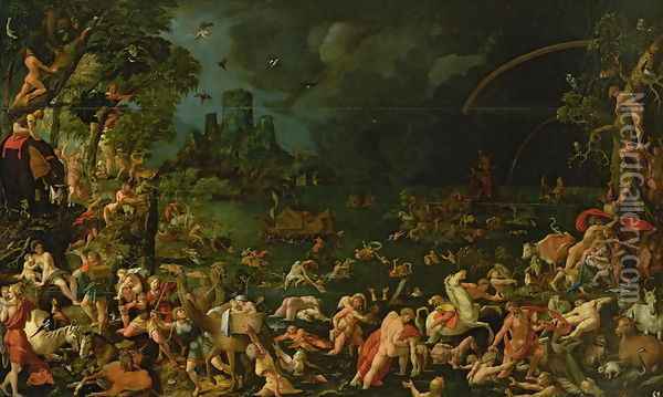 The Flood, 1515 Oil Painting - Jan Van Scorel