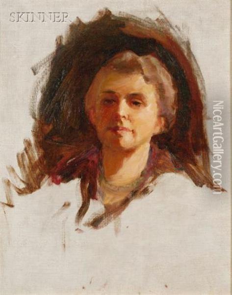 Portrait Sketch Of A Woman Oil Painting - Cecilia Beaux