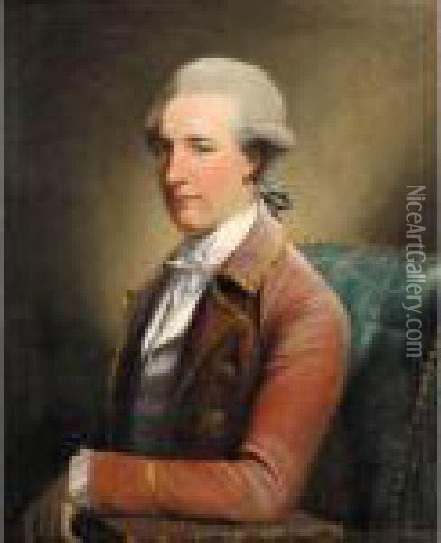Portrait Of Thomas Mills Oil Painting - David Martin