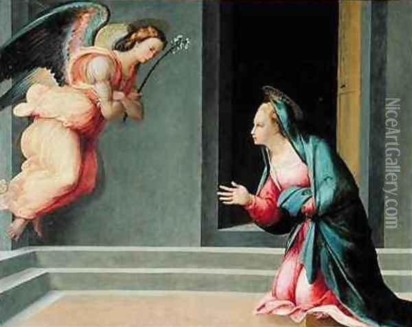 The Annunciation Oil Painting - Francesco Granacci