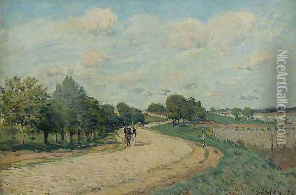 The Route to Mantes Oil Painting - Alfred Sisley