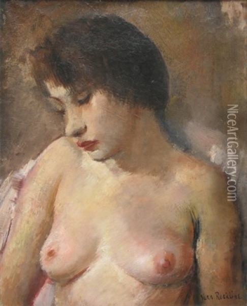 Portrait De Femme Denudee Oil Painting - Vera Rockline