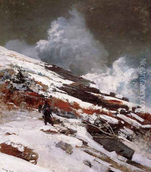 Winter Coast Oil Painting - Winslow Homer