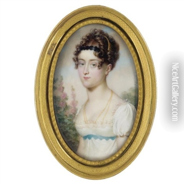 Portrait Of Maria Antonia Van Acken (1792-1823) Oil Painting - Jean Urbain Guerin